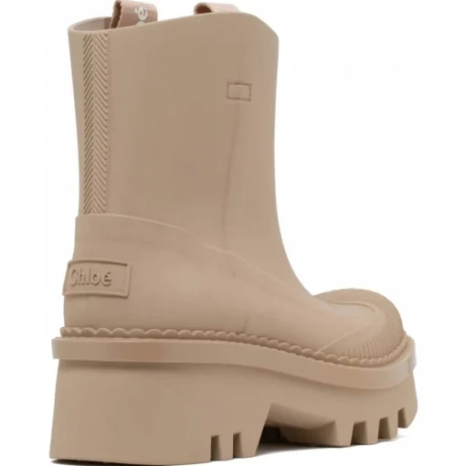 Chlo\u00e9 Shoes-Chloé - Beige Rose Raina Boots - Chloé Exclusive Luxury Collection - Avvenice