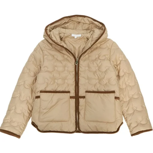 Chlo\u00e9 Jackets-Chloé - Kids Hooded Quilted Coat - Chloé Exclusive Luxury Collection - Avvenice