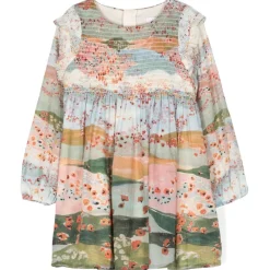 Chlo\u00e9 Dresses-Chloé - Kids Multicolor Long Sleeves Dress - Chloé Exclusive Luxury Collection - Avvenice