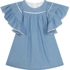 Chlo\u00e9 Dresses-Chloé - Kids Ruffled Cotton Dress - Chloé Exclusive Luxury Collection - Avvenice