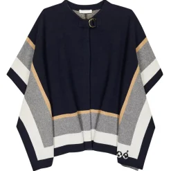 Chlo\u00e9 Jackets-Chloé - Kids Striped Knitted Cape - Chloé Exclusive Luxury Collection - Avvenice