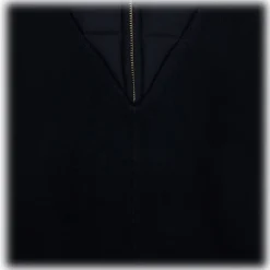 Chlo\u00e9 Jackets-Chloé - Navy Blue Logo Plaque Cape - Chloé Exclusive Luxury Collection - Avvenice