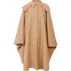 Chlo\u00e9 Jackets-Chloé - Wool-Blend Felted Cape - Chloé Exclusive Luxury Collection - Avvenice