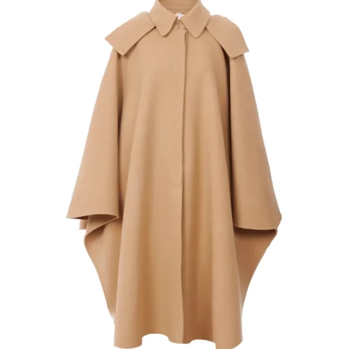 Chlo\u00e9 Jackets-Chloé - Wool-Blend Felted Cape - Chloé Exclusive Luxury Collection - Avvenice