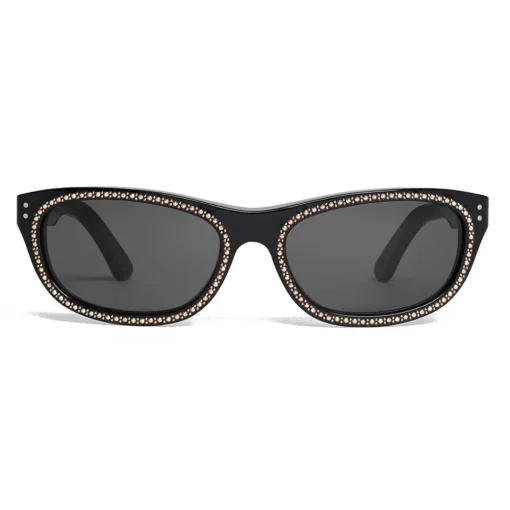 C\u00e9line Eyewear Sunglasses & Eyewear-Céline - 07 Sunglasses in Acetate with Crystals and Metal - Black - Sunglasses - Céline Eyewear - Avvenice