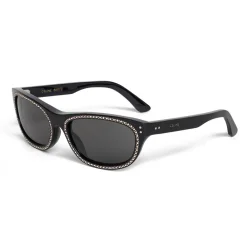 C\u00e9line Eyewear Sunglasses & Eyewear-Céline - 07 Sunglasses in Acetate with Crystals and Metal - Black - Sunglasses - Céline Eyewear - Avvenice