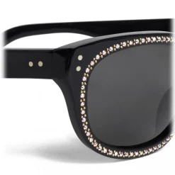 C\u00e9line Eyewear Sunglasses & Eyewear-Céline - 07 Sunglasses in Acetate with Crystals and Metal - Black - Sunglasses - Céline Eyewear - Avvenice