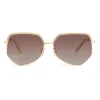 C\u00e9line Eyewear Sunglasses & Eyewear-Céline - Metal Frame 13 Sunglasses in Metal - Gold Gradient Brown - Sunglasses - Céline Eyewear - Avvenice