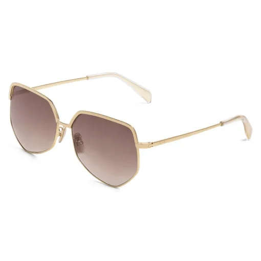 C\u00e9line Eyewear Sunglasses & Eyewear-Céline - Metal Frame 13 Sunglasses in Metal - Gold Gradient Brown - Sunglasses - Céline Eyewear - Avvenice
