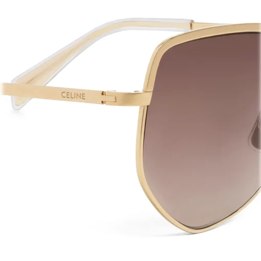 C\u00e9line Eyewear Sunglasses & Eyewear-Céline - Metal Frame 13 Sunglasses in Metal - Gold Gradient Brown - Sunglasses - Céline Eyewear - Avvenice