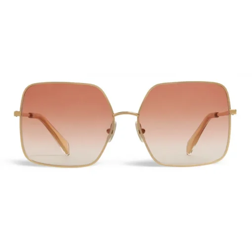 C\u00e9line Eyewear Sunglasses & Eyewear-Céline - Metal Frame 09 Sunglasses in Metal - Gold Gradient Pink - Sunglasses - Céline Eyewear - Avvenice