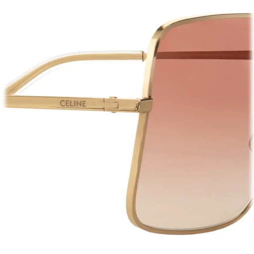 C\u00e9line Eyewear Sunglasses & Eyewear-Céline - Metal Frame 09 Sunglasses in Metal - Gold Gradient Pink - Sunglasses - Céline Eyewear - Avvenice