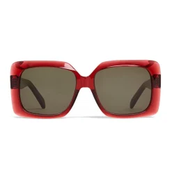 C\u00e9line Eyewear Sunglasses & Eyewear-Céline - Oversize Sunglasses in Acetate - Transparent Merlot - Sunglasses - Céline Eyewear - Avvenice