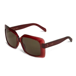 C\u00e9line Eyewear Sunglasses & Eyewear-Céline - Oversize Sunglasses in Acetate - Transparent Merlot - Sunglasses - Céline Eyewear - Avvenice