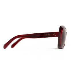 C\u00e9line Eyewear Sunglasses & Eyewear-Céline - Oversize Sunglasses in Acetate - Transparent Merlot - Sunglasses - Céline Eyewear - Avvenice