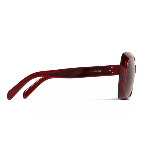 C\u00e9line Eyewear Sunglasses & Eyewear-Céline - Oversize Sunglasses in Acetate - Transparent Merlot - Sunglasses - Céline Eyewear - Avvenice