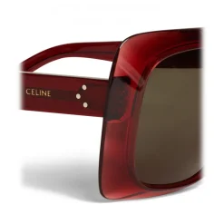 C\u00e9line Eyewear Sunglasses & Eyewear-Céline - Oversize Sunglasses in Acetate - Transparent Merlot - Sunglasses - Céline Eyewear - Avvenice