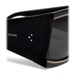 C\u00e9line Eyewear Sunglasses & Eyewear-Céline - Oversized Sunglasses in Acetate with Crystals and Metal - Black - Sunglasses - Céline Eyewear - Avvenice