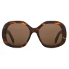 C\u00e9line Eyewear Sunglasses & Eyewear-Céline - Round S163 Sunglasses in Acetate - Striped Havana - Sunglasses - Céline Eyewear - Avvenice