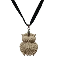 Coffarte Necklaces-- Lucky Owl Necklace - Sicilian Artisan Necklace in Ceramic - Luxury High Quality Handcraft Necklace - Avvenice