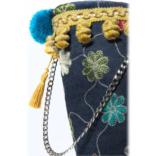 Coffarte Bags-- Medium Jeans Coffa - Sicilian Artisan Handbag - Sicilian Coffa - Luxury High Quality Handicraft Bag - Avvenice