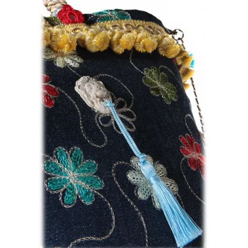 Coffarte Bags-- Medium Jeans Coffa - Sicilian Artisan Handbag - Sicilian Coffa - Luxury High Quality Handicraft Bag - Avvenice