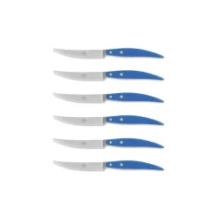 Coltellerie Berti - 1895 Kitchen & Dining-- Polychrome 6 Table Knives - N. 8053 - Exclusive Artisan Knives - Handmade in Italy - Avvenice