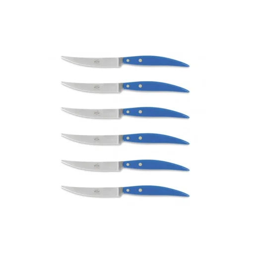 Coltellerie Berti - 1895 Kitchen & Dining-- Polychrome 6 Table Knives - N. 8053 - Exclusive Artisan Knives - Handmade in Italy - Avvenice