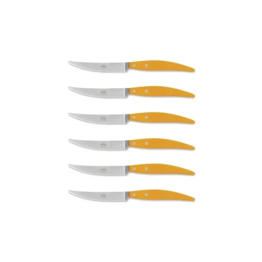 Coltellerie Berti - 1895 Kitchen & Dining-- Polychrome 6 Table Knives - N. 8056 - Exclusive Artisan Knives - Handmade in Italy - Avvenice