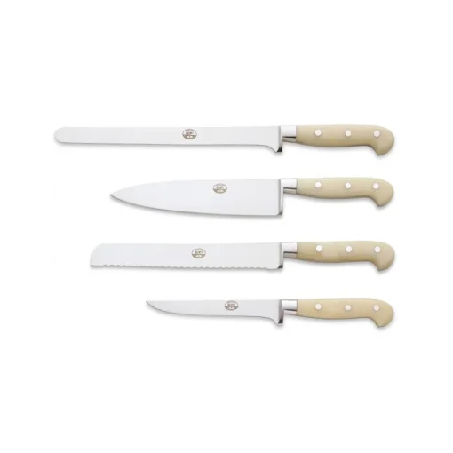 Coltellerie Berti - 1895 Kitchen & Dining-- Set of Four Kitchen Knives - N. 930 - Exclusive Artisan Knives - Handmade in Italy - Avvenice