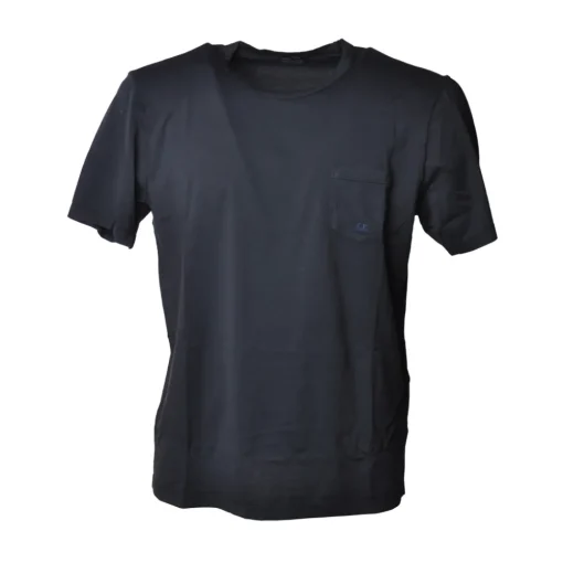 C.P. Company T-shirt-- Basic T-Shirt with Front Pocket - Blue - Luxury Exclusive Collection - Avvenice