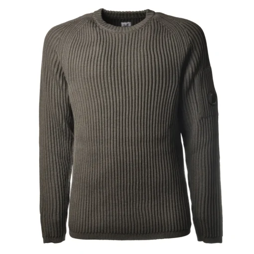 C.P. Company Knitwears-- Crewneck Pullover with Raglan Sleeve - Gray - Sweater - Luxury Exclusive Collection - Avvenice