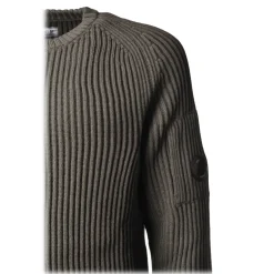 C.P. Company Knitwears-- Crewneck Pullover with Raglan Sleeve - Gray - Sweater - Luxury Exclusive Collection - Avvenice