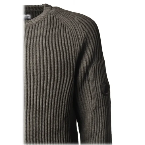 C.P. Company Knitwears-- Crewneck Pullover with Raglan Sleeve - Gray - Sweater - Luxury Exclusive Collection - Avvenice