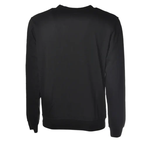 C.P. Company Sweatshirts-- Crewneck Sweatshirt with Logo - Black - Luxury Exclusive Collection - Avvenice