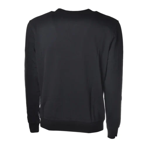 C.P. Company Sweatshirts-- Crewneck Sweatshirt with Logo - Blue - Luxury Exclusive Collection - Avvenice