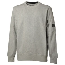 C.P. Company Sweatshirts-- Crewneck Sweatshirt with Logo - Melange Grey - Sweatshirt - Luxury Exclusive Collection - Avvenice