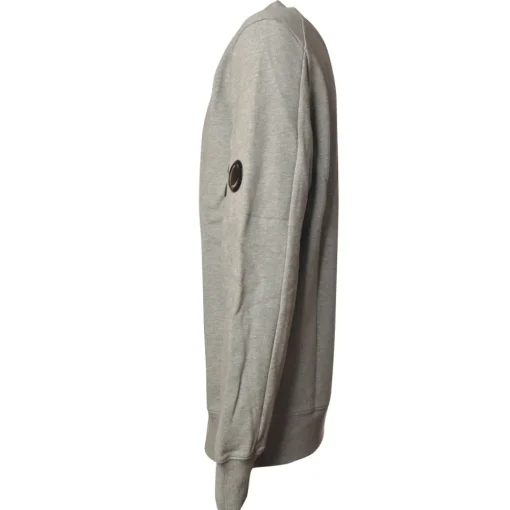 C.P. Company Sweatshirts-- Crewneck Sweatshirt with Logo - Melange Grey - Sweatshirt - Luxury Exclusive Collection - Avvenice