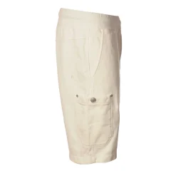 C.P. Company Trousers-- Fleece Bermuda - White - Trousers - Luxury Exclusive Collection - Avvenice