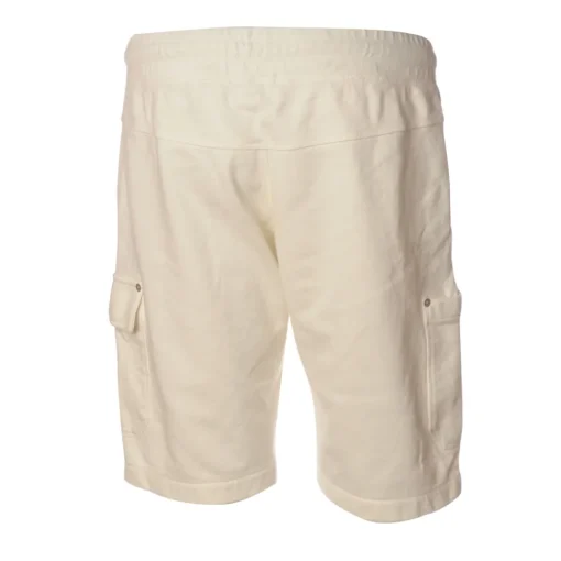 C.P. Company Trousers-- Fleece Bermuda - White - Trousers - Luxury Exclusive Collection - Avvenice