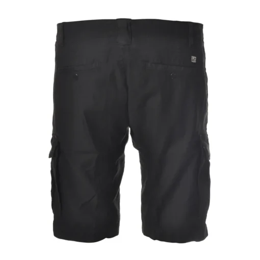 C.P. Company Trousers-- Gabardine Bermuda with Pockets - Black - Trousers - Luxury Exclusive Collection - Avvenice