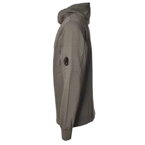 C.P. Company Sweatshirts-- Hooded Sweatshirt with Logo - Grey - Luxury Exclusive Collection - Avvenice