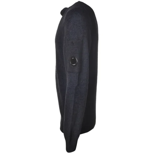 C.P. Company Knitwears-- Melange Effect High Neck Sweater - Powder Blue - Luxury Exclusive Collection - Avvenice