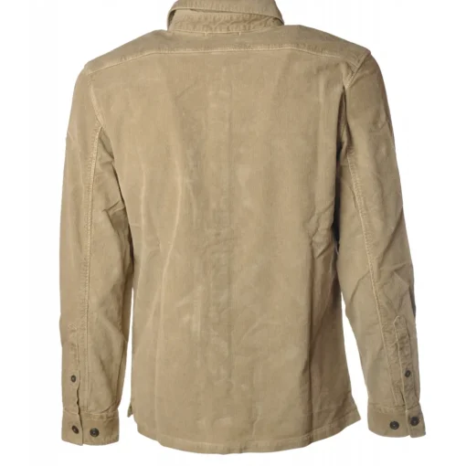 C.P. Company Shirts-- Shirt With Front Pocket and Logo - Beige - Shirts - Luxury Exclusive Collection - Avvenice