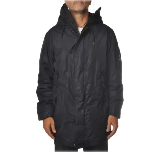 C.P. Company Jackets-- Technical Jacket with Hood - Black - Jacket - Luxury Exclusive Collection - Avvenice