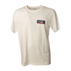 C.P. Company T-shirt-- T-Shirt with Side Print - White - Sweater - Luxury Exclusive Collection - Avvenice