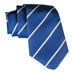 Coffret Cravates E.G. Ties & Bow Ties-Cravates E.G. - Single Stripe Tie - Cobalt Blue - Avvenice