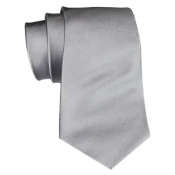 Coffret Cravates E.G. Ties & Bow Ties-Cravates E.G. - Solid Satin Tie - Ice Gray - Avvenice
