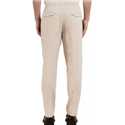 Cruna Trousers-- Burano Trousers - 1509 - Ecru - Handmade in Italy - Luxury High Quality Collection - Avvenice