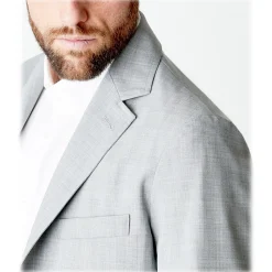 Cruna Jackets-- Chelsea Fresh Wool Jacket - 560 - Light Grey - Handmade in Italy - Luxury High Quality Jacket - Avvenice